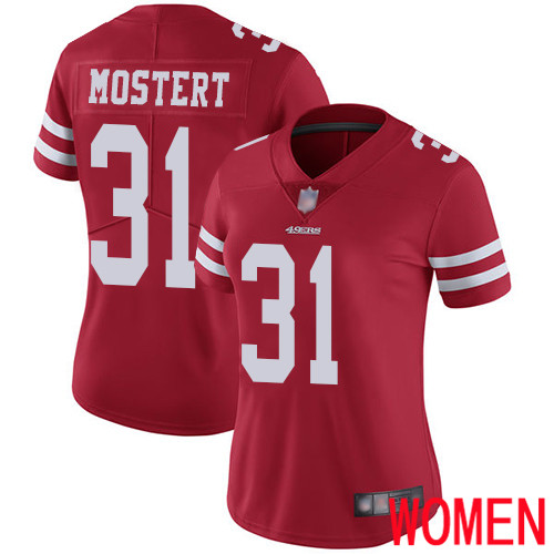 San Francisco 49ers Limited Red Women Raheem Mostert Home NFL Jersey #31 Vapor Untouchable->youth nfl jersey->Youth Jersey
